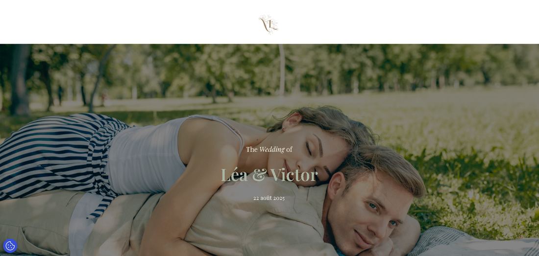 Démo Souffle de Soie : page d’accueil du site de Léa et Victor